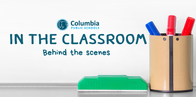 CPS In the Classroom Image with dry erase markers and a dry erase board